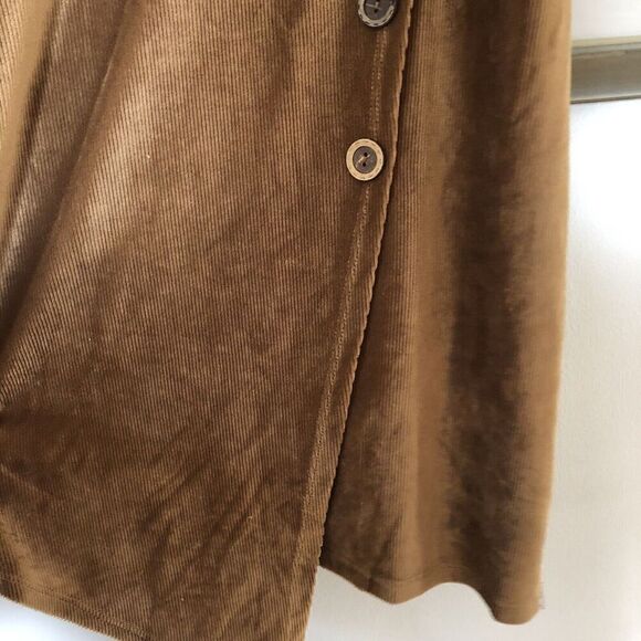 Almost Famous Brown Sexy Faux Wrap Dress Jr Women’s New Sz L A2076 - Picture 3 of 5